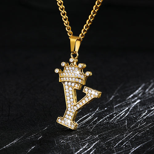 Load image into Gallery viewer, Zircon Alphabet Necklace
